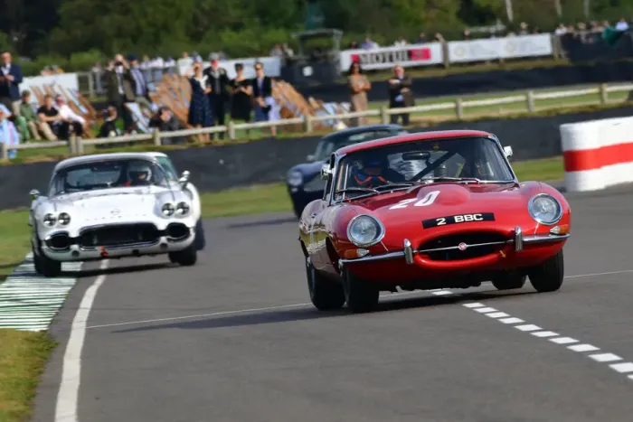 Rights Managed : CJ9 7026 Calum Lockie, Jarrah Venables, Jaguar E-Type FHC Rights Managed : CJ9 7026 Calum Lockie, Jarrah Venables, Jaguar E-Type FHC