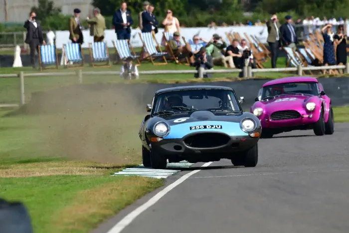 Rights Managed : CJ9 7055f Richard Meins, Rob Huff, Jaguar E-Type FHC Rights Managed : CJ9 7055f Richard Meins, Rob Huff, Jaguar E-Type FHC