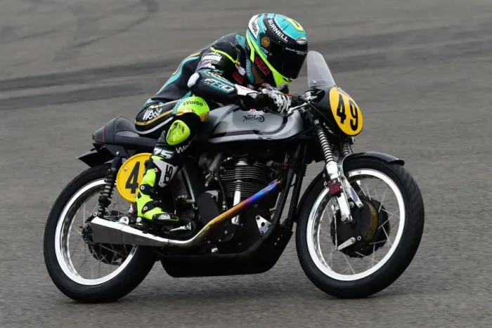 Rights Managed : CJ9 7413 Richard Hann, Alex Olsen, Norton Manx 30M Rights Managed : CJ9 7413 Richard Hann, Alex Olsen, Norton Manx 30M