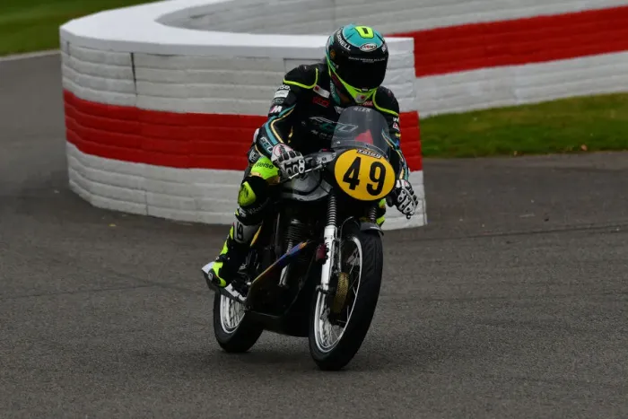 Rights Managed : CJ9 7474 Richard Hann, Alex Olsen, Norton Manx 30M Rights Managed : CJ9 7474 Richard Hann, Alex Olsen, Norton Manx 30M