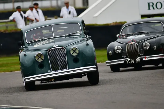 Rights Managed : CJ9 7507 Tiff Needell, Tom Harris, Jaguar MKVII Rights Managed : CJ9 7507 Tiff Needell, Tom Harris, Jaguar MKVII