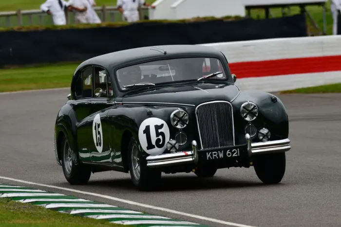 Rights Managed : CJ9 7534 Duncan Pittaway, Rowan Atkinson, Jaguar MKVII Rights Managed : CJ9 7534 Duncan Pittaway, Rowan Atkinson, Jaguar MKVII