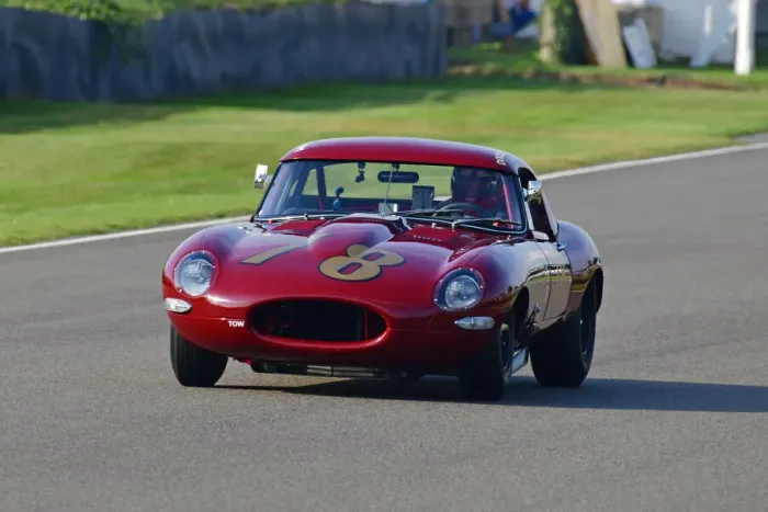 Rights Managed : CJ9 7846 Rupert Clevely, Andre Lotterer, Jaguar E-Type semi-lightweight Rights Managed : CJ9 7846 Rupert Clevely, Andre Lotterer, Jaguar E-Type semi-lightweight