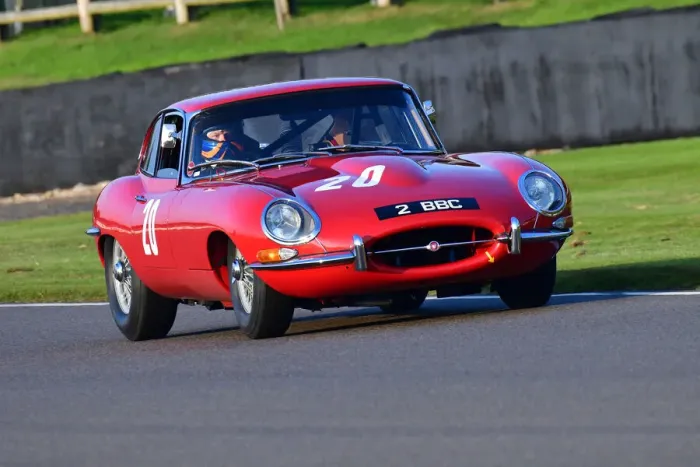Rights Managed : CJ9 8056 Calum Lockie, Jarrah Venables, Jaguar E-Type FHC Rights Managed : CJ9 8056 Calum Lockie, Jarrah Venables, Jaguar E-Type FHC
