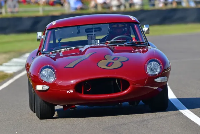 Rights Managed : CJ9 8802 Rupert Clevely, Andre Lotterer, Jaguar E-Type semi-lightweight Rights Managed : CJ9 8802 Rupert Clevely, Andre Lotterer, Jaguar E-Type semi-lightweight