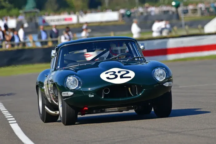 Rights Managed : CJ9 8806 Andrew Haddon, Jean-Eric Vergne, Jaguar E-Type semi-lightweight Rights Managed : CJ9 8806 Andrew Haddon, Jean-Eric Vergne, Jaguar E-Type semi-lightweight