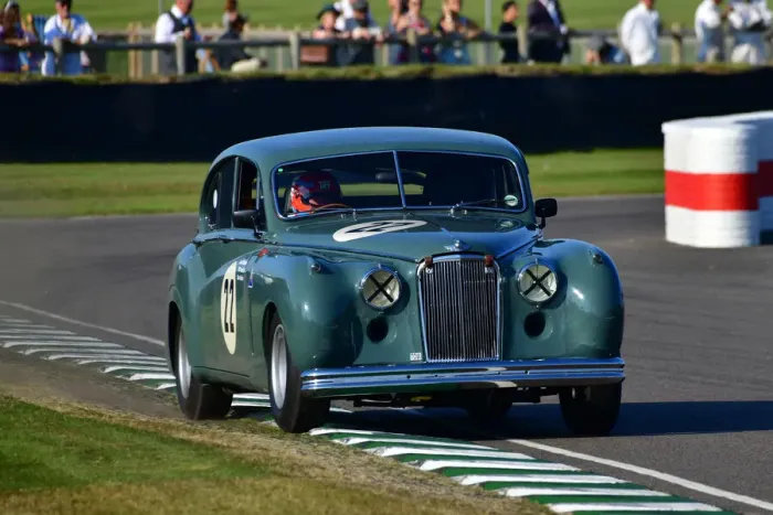 Rights Managed : CJ9 9077 Tiff Needell, Tom Harris, Jaguar MKVII Rights Managed : CJ9 9077 Tiff Needell, Tom Harris, Jaguar MKVII