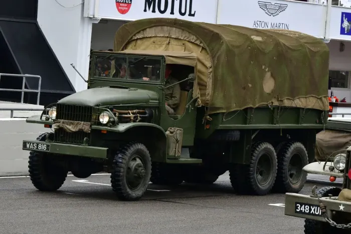 Rights Managed : CJ9 9790 GMC 2 Ton Lorry with British Army 25 Pounder Field Gun Rights Managed : CJ9 9790 GMC 2 Ton Lorry with British Army 25 Pounder Field Gun