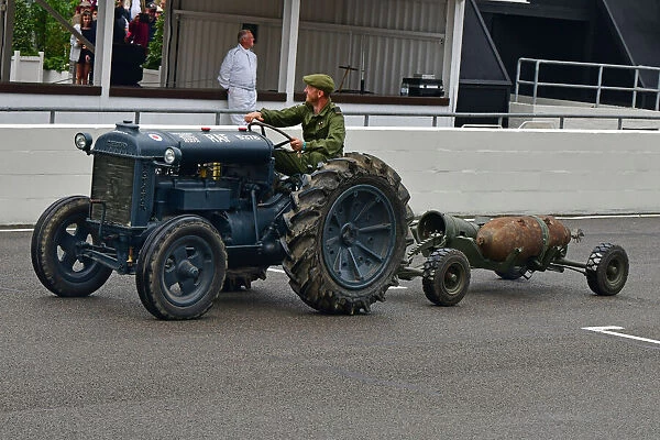 CJ9 9854 Fordson Tractor and Bomb Trailer