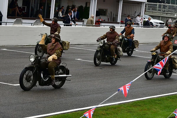 CJ9 9862 A quintet of motorcyles, Matchless, Royal Enfield