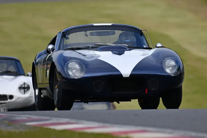 Framed Print : CJM-P 0981 Julian Thomas, Callum Lockie, Shelby Daytona Cobra