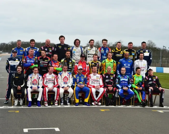 Framed Print : CM1 0132 BTCC drivers, class of 2014 Framed Print : CM1 0132 BTCC drivers, class of 2014