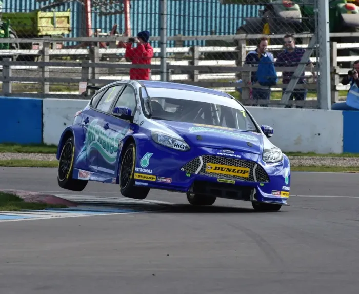 Framed Print : CM1 0610 Fabrizio Giovanardi, Airwaves Racing, Ford Focus ST, on two wheels