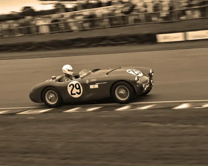 Rights Managed : CM10 5081 Michael Darcey, Richard Woolmer, Austin Healey 100S Rights Managed : CM10 5081 Michael Darcey, Richard Woolmer, Austin Healey 100S