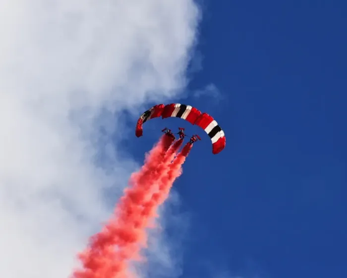 Framed Print : CM10 9735 Red Devils, Parachute display team Framed Print : CM10 9735 Red Devils, Parachute display team