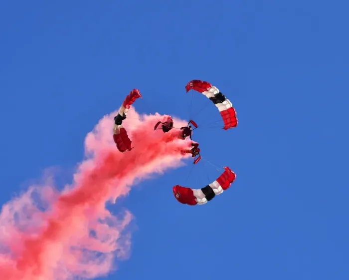 Framed Print : CM10 9741 Red Devils, Parachute display team Framed Print : CM10 9741 Red Devils, Parachute display team