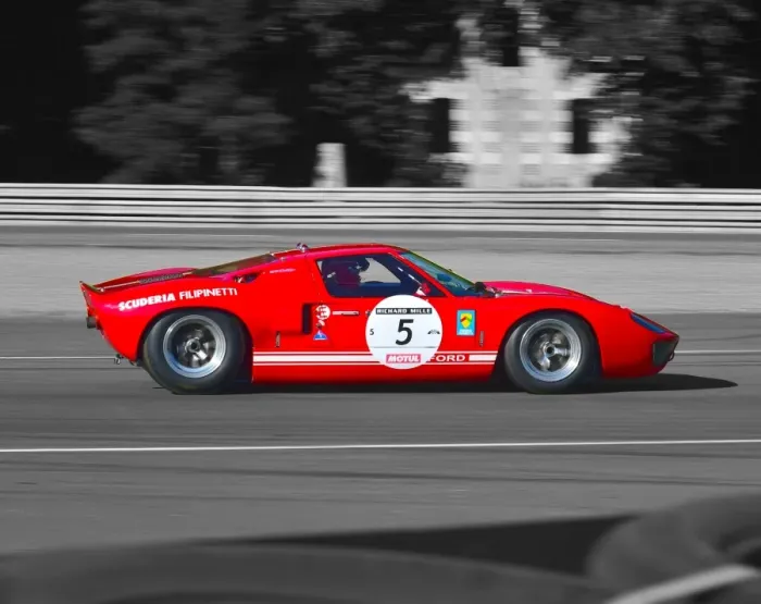Framed Print : CM14 8152red Marc Doncieux, Ford GT40