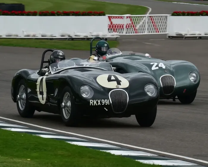 Rights Managed : CM16 1625 Gavin Henderson, Jaguar C-Type, Nigel Webb, Jaguar C-Type