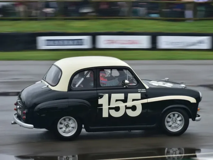 Rights Managed : CM16 3593 Tiff Needell, Paul Tarry, Austin A35 Rights Managed : CM16 3593 Tiff Needell, Paul Tarry, Austin A35