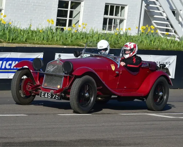 Framed Print : CM17 8415 Miss Alex Pilkington, Alfa Romeo 6C 1750 Zagato