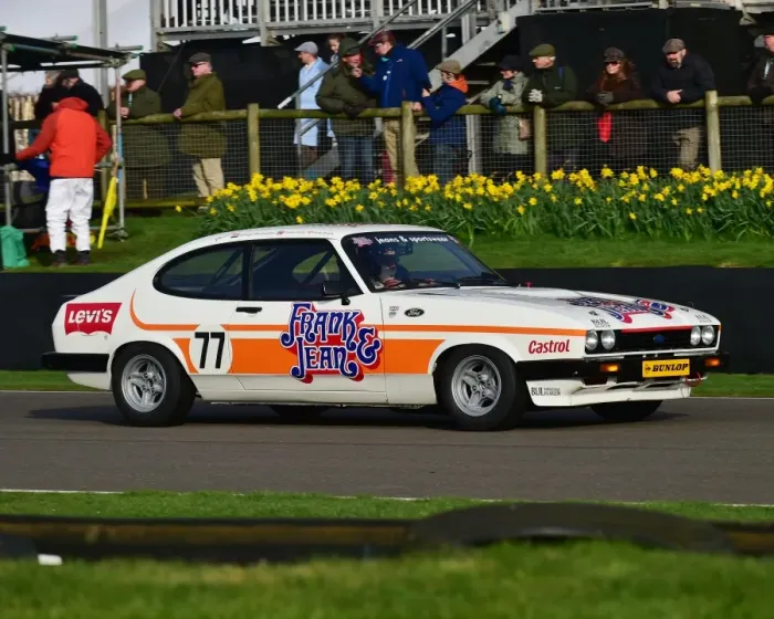 Rights Managed : CM18 2373 Andy Priaulx, Patrick Watts, Ford Capri III 3 litre S