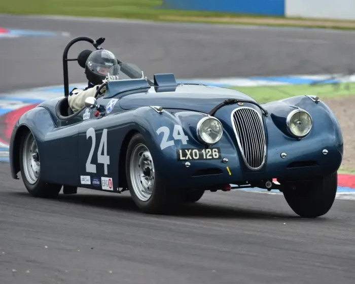 Framed Print : CM18 9013 Steve Ward, Josh Ward, Jaguar XK120 Ecurie Ecosse
