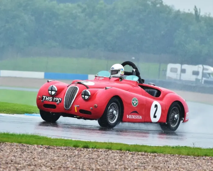 Framed Print : CM2 8852 Chris Keith-Lucas, Jaguar XK120, THS 120