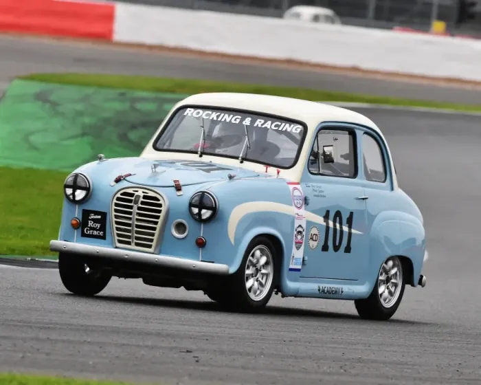 Framed Print : CM20 3674 Peter James, Alan Letts, Austin A35 Academy Framed Print : CM20 3674 Peter James, Alan Letts, Austin A35 Academy