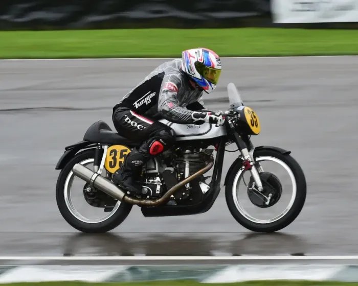 Rights Managed : CM21 1275 Keith Bush, Derek Crutchlow, Norton Manx 500 Rights Managed : CM21 1275 Keith Bush, Derek Crutchlow, Norton Manx 500