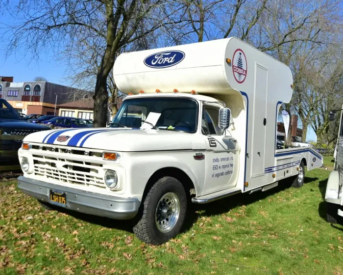 Framed Print : CM22 4680 Ford F350 race transporter