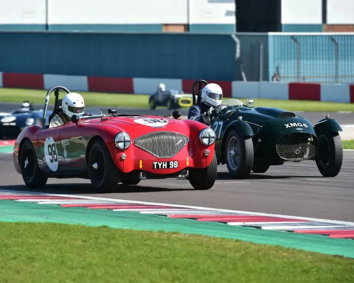 Framed Print : CM23 2640 Nick Matthews, Austin Healey 100-4, Martyn Corfield, Eddie Williams, Frazer