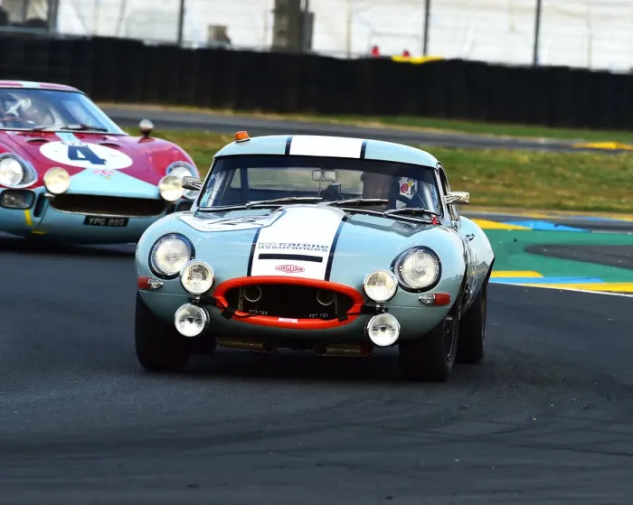 Framed Print : CM24 5080 Jean-Pierre Lajournade, Vincent Aubry, Jaguar E-Type