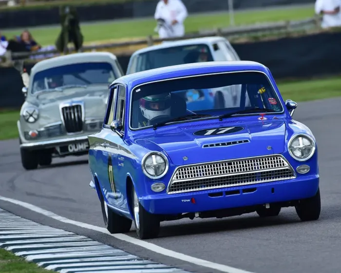 Rights Managed : CM25 5955 Emanuele Pirro, Ambrogio Perfetti, Ford Lotus Cortina Mk1