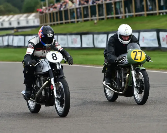 Rights Managed : CM25 6894 Alan Cathcart, Manx Norton, Tony Smith, Sophie Smith, BSA Gold Star Rights Managed : CM25 6894 Alan Cathcart, Manx Norton, Tony Smith, Sophie Smith, BSA Gold Star