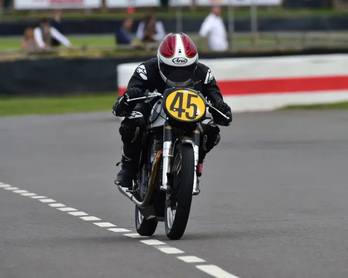 Rights Managed : CM25 6935 Seb Perez, Freddie Spencer, Manx Norton Rights Managed : CM25 6935 Seb Perez, Freddie Spencer, Manx Norton