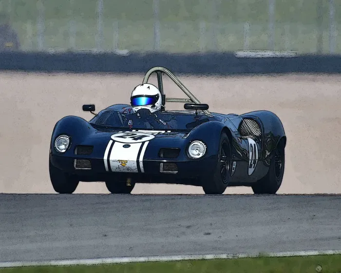 Framed Print : CM26 9644 Nick Pancisi, Elva Mk7S
