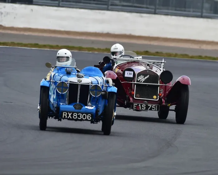 Framed Print : CM27 5401 Chris Cadman, MG Montlhery Midget, Alex Pilkington, Alfa Romeo 6C 1750