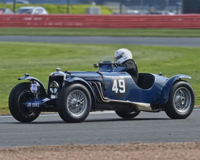 Framed Print : CM27 5569 Mike James, Riley 12-4 TT Sprite replica