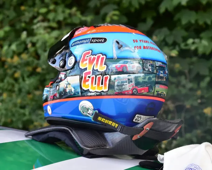 Rights Managed : CM28 8266 Ellen Lohr, Evil Elli, race helmet Rights Managed : CM28 8266 Ellen Lohr, Evil Elli, race helmet