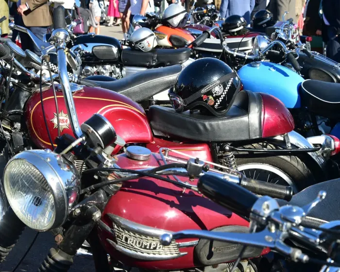 Rights Managed : CM29 4749 Triumph and BSA bikes