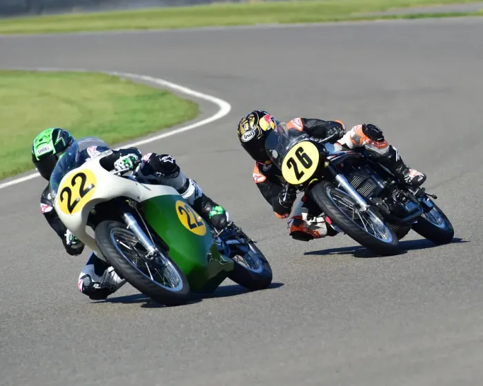 Rights Managed : CM29 5219 Tony Perkin, Eugene Laverty, Norton Manx 30M, Dani Pedrosa, Joaquin Folch-Rusinol Jnr Rights Managed : CM29 5219 Tony Perkin, Eugene Laverty, Norton Manx 30M, Dani Pedrosa, Joaquin Folch-Rusinol Jnr