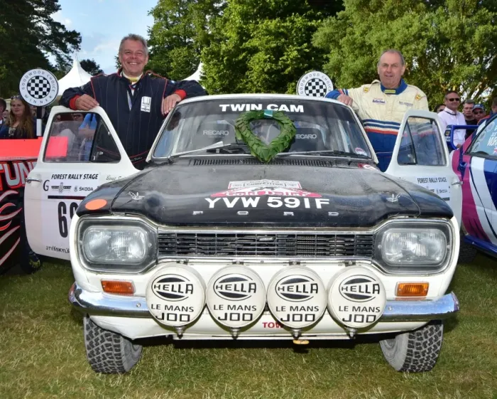 Rights Managed : CM3 4984 Dave Watkins, Bill Gwynne, Ford Escort Twin Cam, YVW 591 F Rights Managed : CM3 4984 Dave Watkins, Bill Gwynne, Ford Escort Twin Cam, YVW 591 F