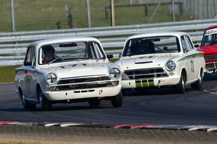 Framed Print : CM30 7752 Allan Ross-Jones, Ford Lotus Cortina, Peter Smith, Ford Lotus Consul Cortina