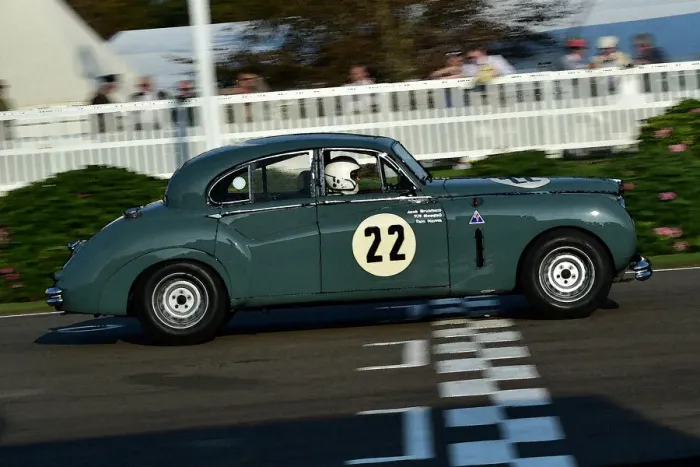 Rights Managed : CM31 9173 Tiff Needell, Tom Harris, Jaguar MKVII Rights Managed : CM31 9173 Tiff Needell, Tom Harris, Jaguar MKVII