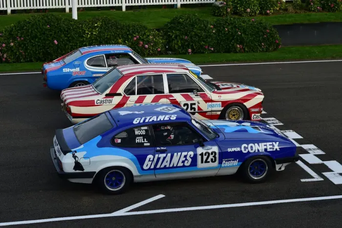 Rights Managed : CM32 0728 BMW 530i in a Ford Capri sandwich Rights Managed : CM32 0728 BMW 530i in a Ford Capri sandwich