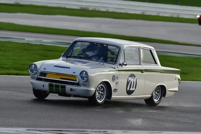 Framed Print : CM32 2552 Peter Smith, Lotus Ford Cortina