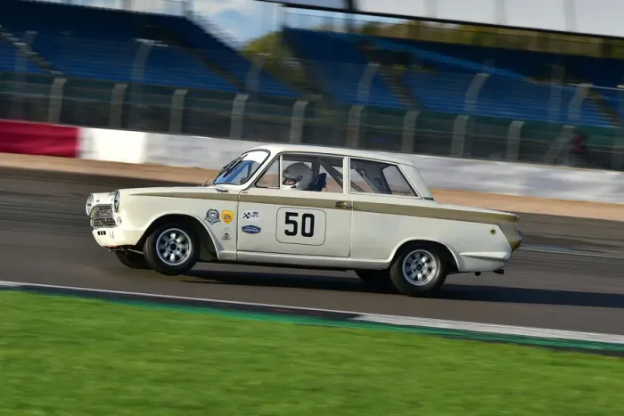 Framed Print : CM32 2657 John Ure, Nick Wigley, Lotus Ford Cortina