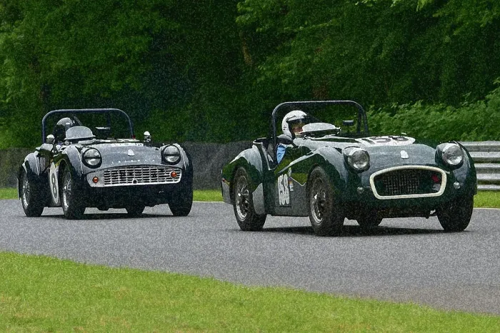 Framed Print : CM33 3813f Roy Chamberlain, Triumph TR2, David Keers-Trafford, Triumph TR3A Framed Print : CM33 3813f Roy Chamberlain, Triumph TR2, David Keers-Trafford, Triumph TR3A