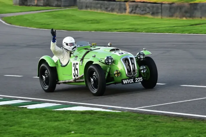 Rights Managed : CM33 9808 Andrew Crighton, Tom Crighton, Frazer Nash Le Mans replica Rights Managed : CM33 9808 Andrew Crighton, Tom Crighton, Frazer Nash Le Mans replica