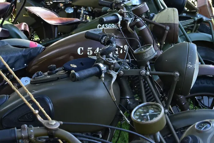 Rights Managed : CM34 0087 AJS Military motorcycle Rights Managed : CM34 0087 AJS Military motorcycle